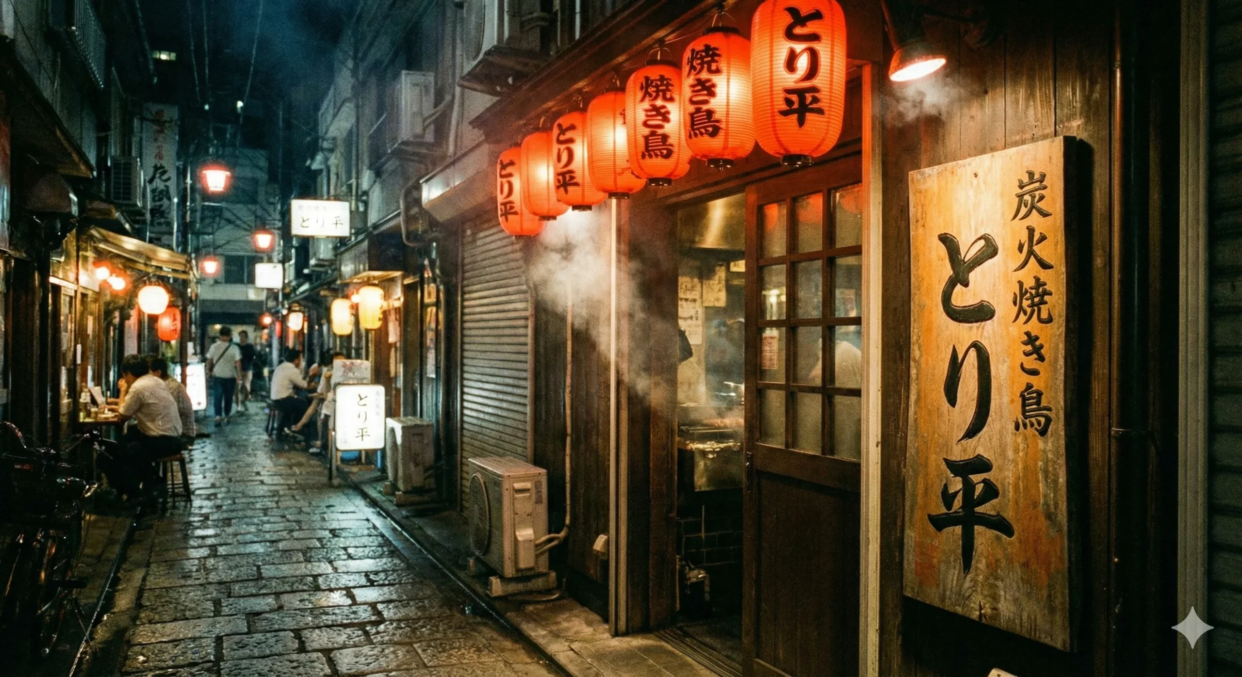 P2 2回目: Nano Banana Pro — 同様に路地裏の雰囲気